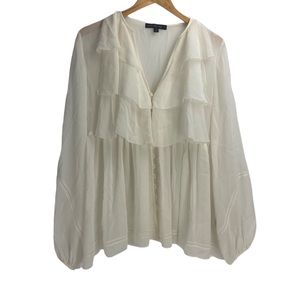 Lafayette 148 Sheer Pheasant Top